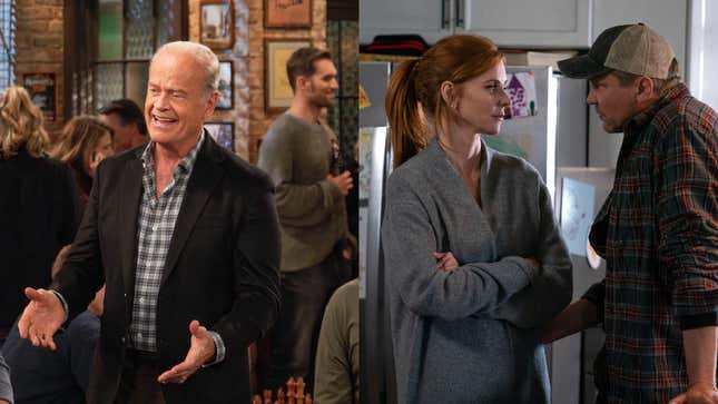 Kelsey Grammar in Frasier; Sarah Rafferty and Mark Blucas in My Life With The Walter Boys